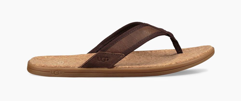 Ugg Flip Flop Mens - Ugg Seaside Flip Brown - 470MIKTQP